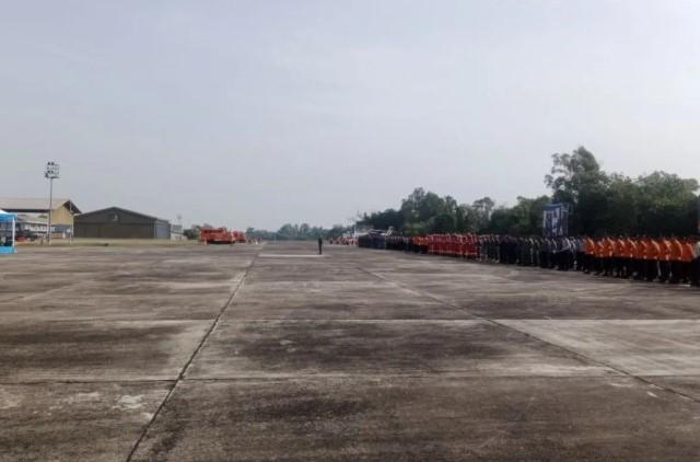 Menko Polkam Pimpin Apel Kesiapsiagaan Karhutla di Riau, Tampilkan Helikopter hingga Pesawat Modifikasi Cuaca