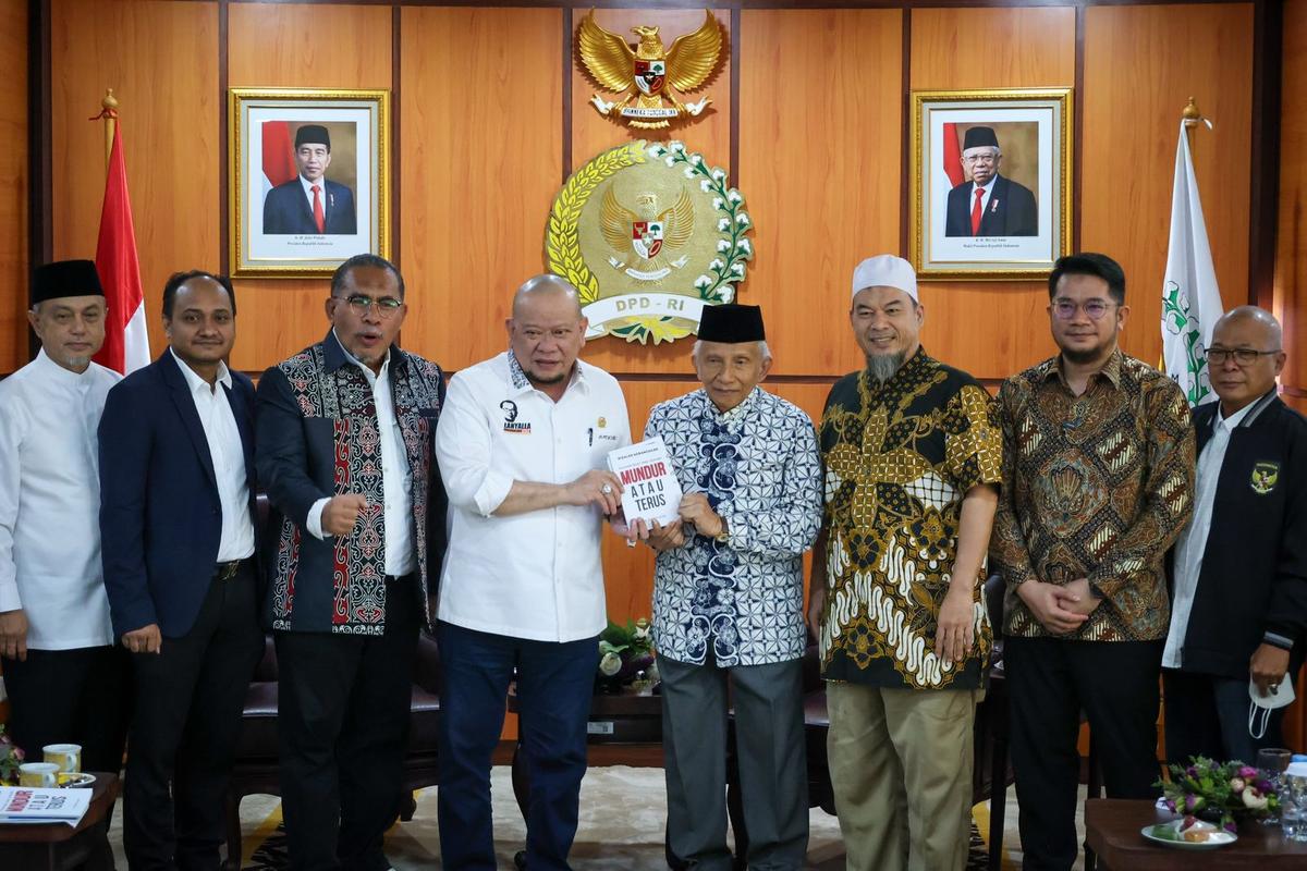 Hadiri Undangan DPD RI, Amien Rais Dukung Amandemen Ulang Konstitusi