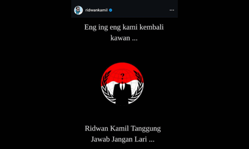Akun Instagram Ridwan Kamil Diduga Diretas