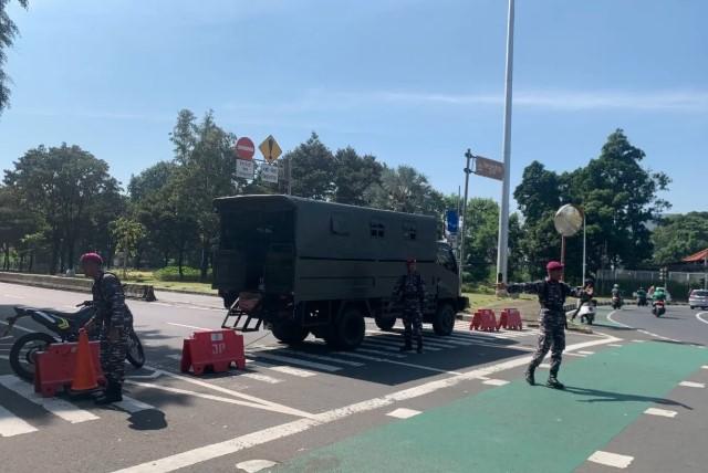 Arus Lalu Lintas ke Mako Brimob Kwitang Disekat Imbas Unjuk Rasa dan Investigasi Kasus Ojol Tewas