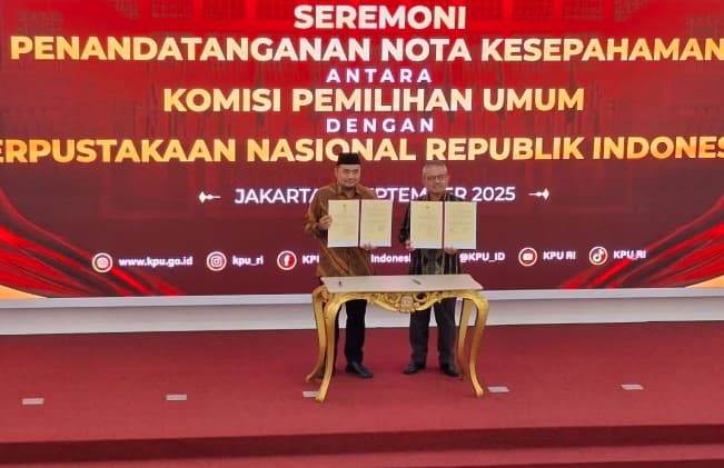 KPU dan Perpusnas Teken MoU untuk Perkuat Pendidikan Politik dan Literasi Kepemiluan