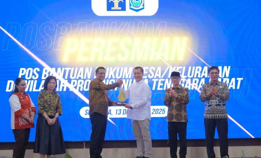 Menteri Hukum Resmikan 1.166 Pos Bantuan Hukum di NTB, Jadi Model Akses Keadilan Berbasis Desa
