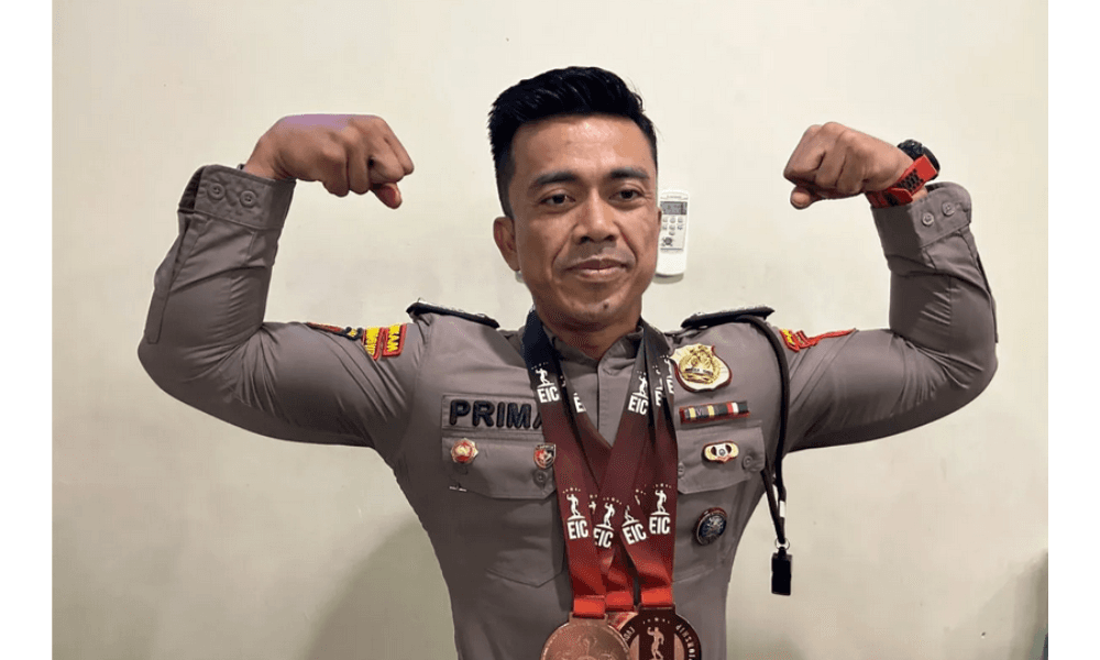 Personel Polda Kepri Raih Tiga Gelar di Turnamen Binaraga Internasional Evolene Championship 2025
