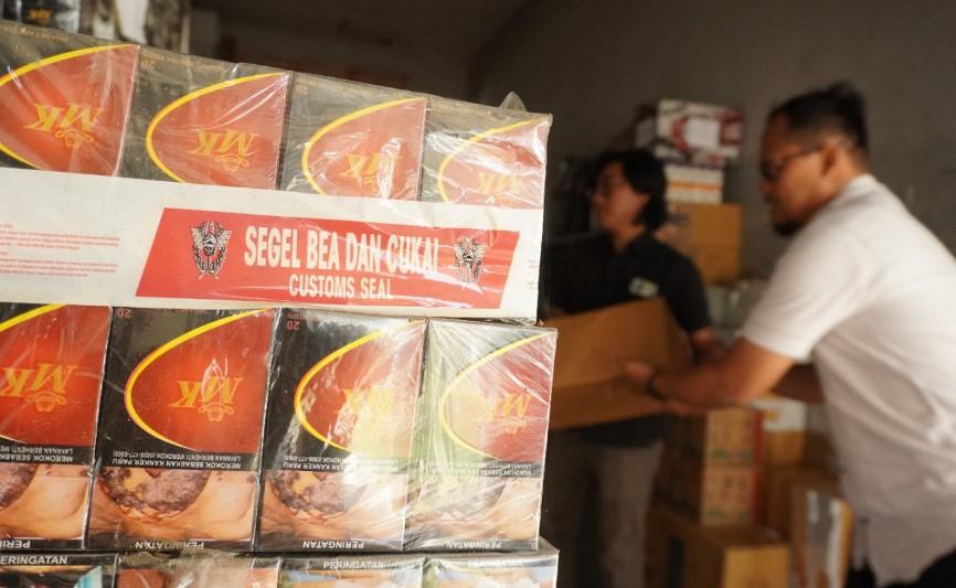 Bea Cukai Malang Sita 14.540 Batang Rokok Ilegal di Kota Malang