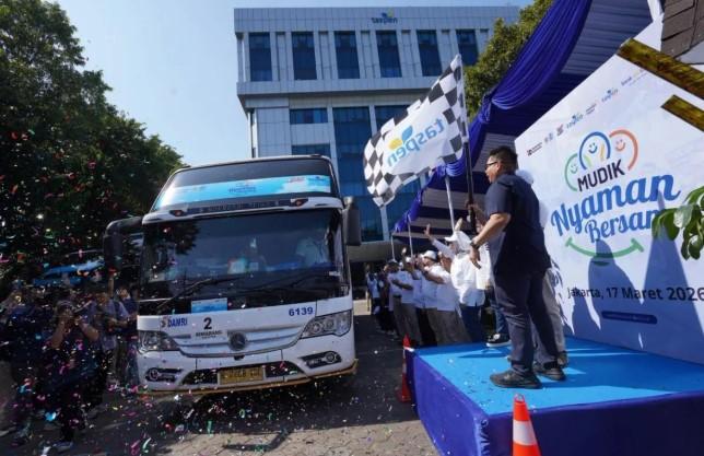 TASPEN Berangkatkan 1.400 Pemudik dengan 35 Bus dalam Program Mudik Nyaman 2026