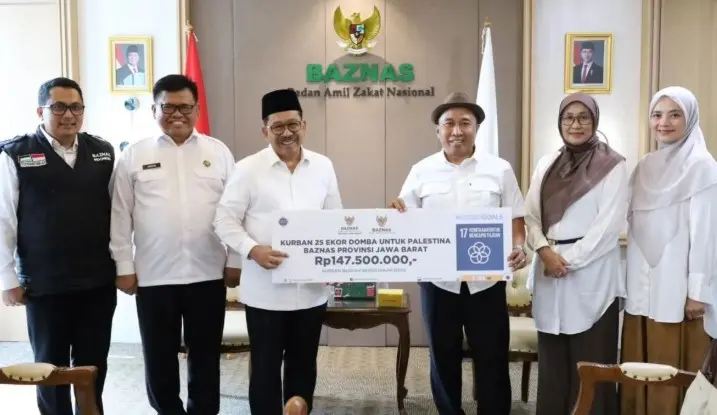 Warga Jawa Barat Salurkan Donasi Rp251 Juta untuk Kurban dan Sedekah Daging bagi Palestina