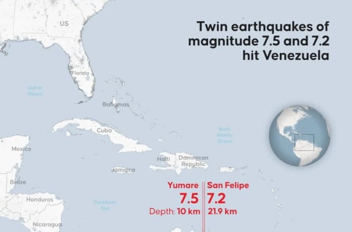 Gempa Besar di Venezuela Tewaskan Tiga Orang dan Picu Penetapan Status Darurat Nasional