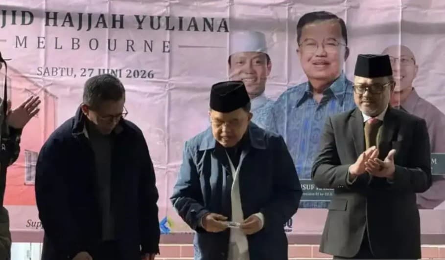 Jusuf Kalla Menegaskan Masjid Harus Menjadi Pusat Peradaban saat Peletakan Batu Pertama Masjid Hajjah Yuliana di Melbourne