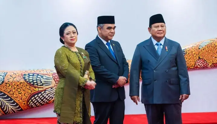 Puan Maharani Kenakan Kebaya Brokat Hijau Olive saat Hadiri Sidang Tahunan MPR 2026