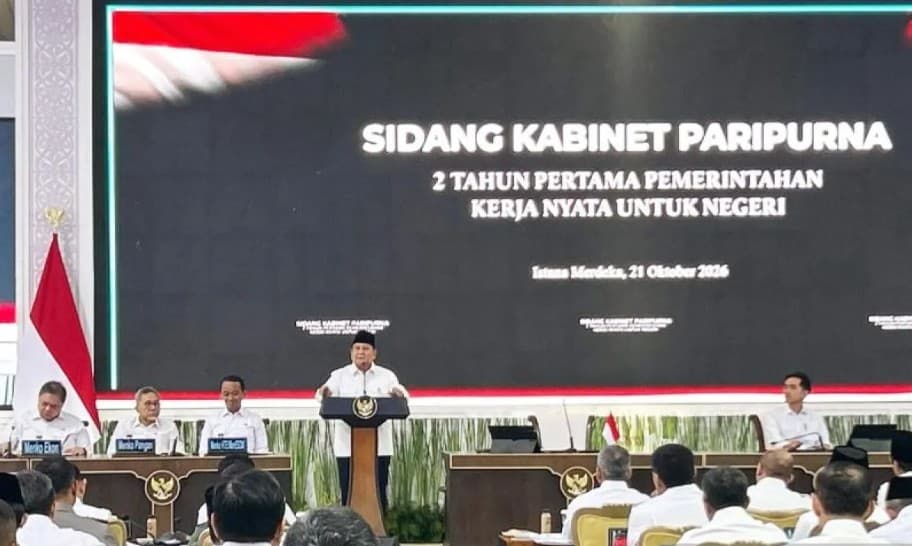 Prabowo Soroti Tantangan Global dan Apresiasi Kekompakan Kabinet Merah Putih Selama Dua Tahun Pemerintahan