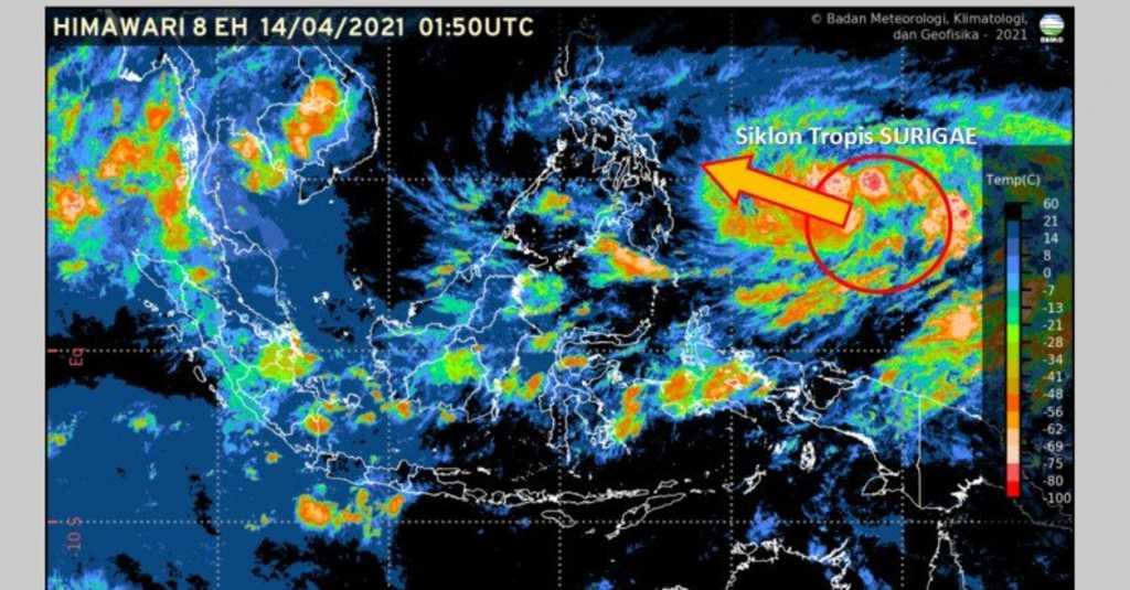 Warning! Lapan Ungkap Siklon Surigae Berpotensi Jadi Super Taifun