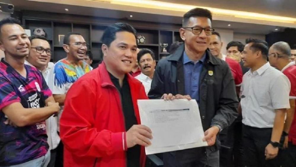 Ada Raffi Ahmad hingga Baim Wong Antarkan Erick Thohir Daftar Caketum PSSI