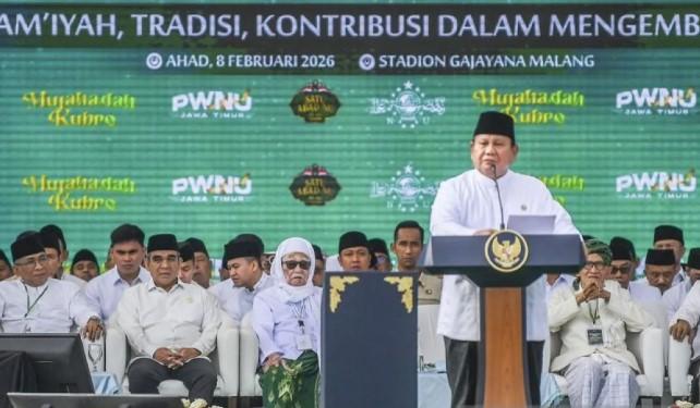 Hadiri Mujahadah Kubro NU, Presiden Prabowo Tegaskan Pentingnya Persatuan dan Peran NU dalam Sejarah Bangsa