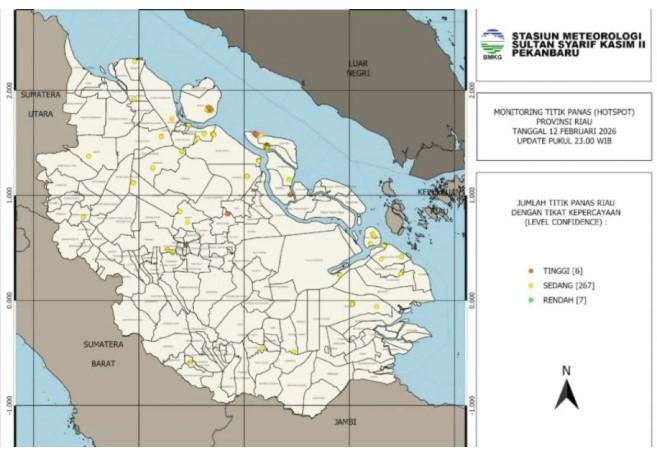 BMKG Deteksi 204 Titik Panas di Bengkalis, Riau Jadi Wilayah Terbanyak di Sumatera
