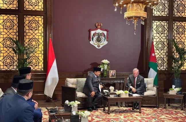 Presiden Prabowo Subianto Sampaikan Ucapan Ramadhan dan Bahas Isu Palestina dalam Pertemuan dengan Raja Abdullah II di Amman