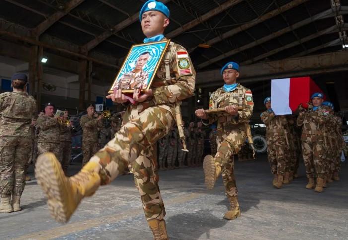 UNIFIL Gelar Penghormatan Terakhir untuk Praka Rico Pramudia yang Gugur Akibat Serangan di Lebanon