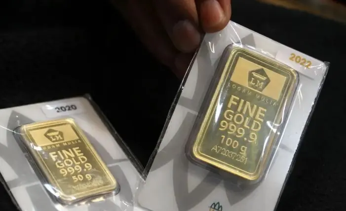 Harga Emas Antam Turun Rp5.000, Kini Dibanderol Rp2,764 Juta per Gram