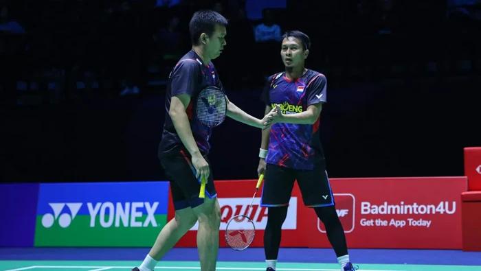Sempat Unggul, Hendra/Ahsan Tumbang dari Pasangan China di Gim ke-3 Indonesia Open 2024