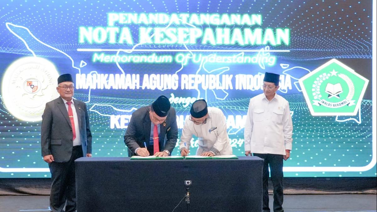 Kemenag dan MA Tandatangan MoU Integrasi Data Pernikahan dan Perceraian