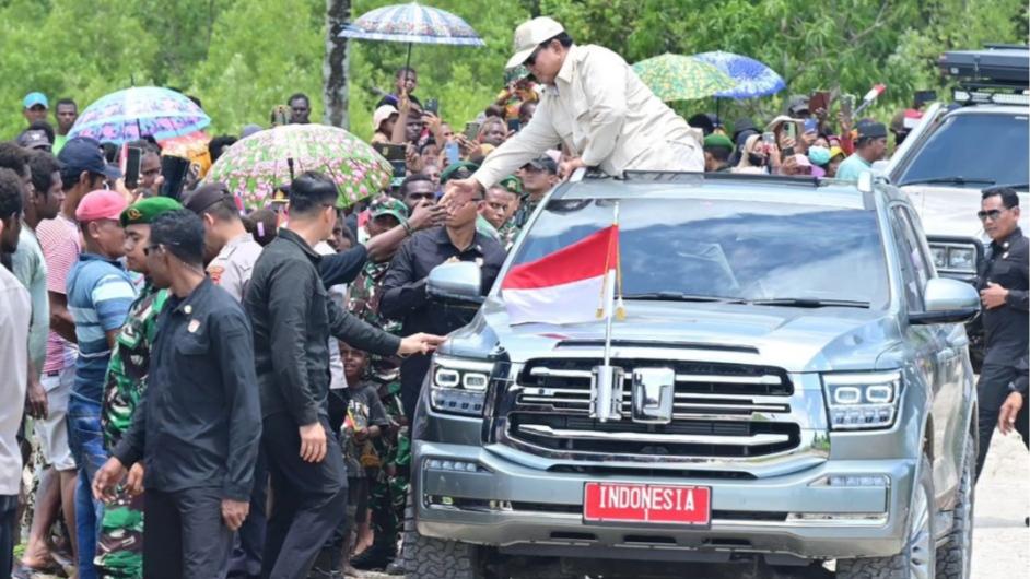 Presiden Prabowo Kunker ke Papua Pakai Mobil Besutan China, MV3 Garuda Limousine Apa Kabar?
