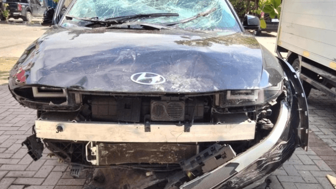 Potret Ioniq 5 Hancur Usai Tabrak Pejalan Kaki hingga 23 Motor di Sunter