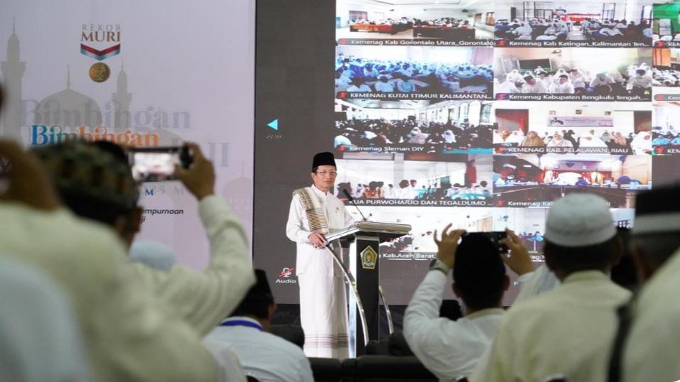 Gelar Bimbingan Manasik dengan 140 Ribu Peserta, Kemenag Raih Rekor MURI