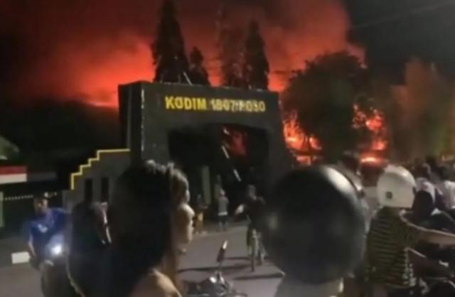 TNI AD Bentuk Tim Investigasi Telusuri Penyebab Kebakaran Kodim Poso