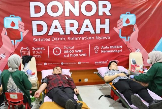 BSKDN Kemendagri Dorong Budaya Tanggap Darurat Lewat Donor Darah dan Edukasi Kemanusiaan