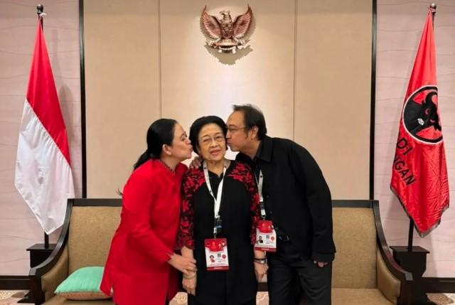 Puan dan Prananda Cium Megawati, Unggahan di Bali Jadi Simbol Soliditas Jelang Kongres Ke-6 PDIP