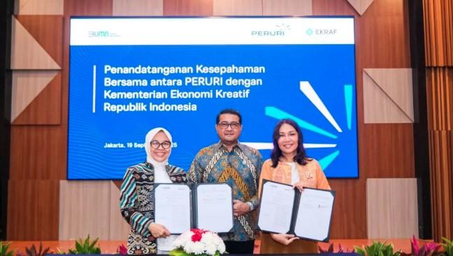 Kemenparekraf dan Peruri Teken Kerja Sama, Dorong Digitalisasi dan Perlindungan Hak Kreator di Industri Kreatif