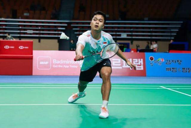 Ginting Lolos ke 16 Besar Korea Open 2025 Usai Kalahkan Yushi Tanaka dalam Dua Gim