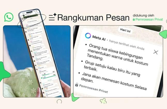 WhatsApp Luncurkan Fitur Ringkasan Pesan di Indonesia, Bantu Baca Cepat Tanpa Ganggu Privasi