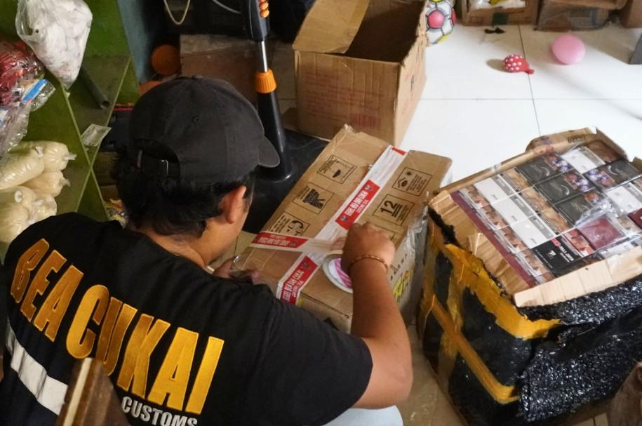 Bea Cukai Gelar Operasi Gurita di Tiga Provinsi, Ribuan Rokok Ilegal Berhasil Diamankan