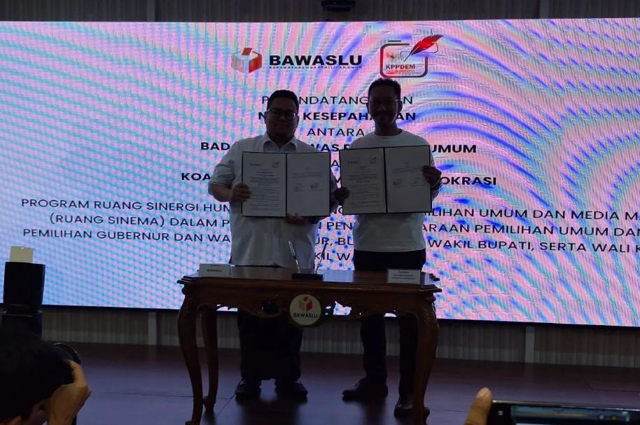 Bawaslu dan KPP DEM Sepakati Kerja Sama Pengawasan Pemilu Lewat Penandatanganan Nota Kesepahaman