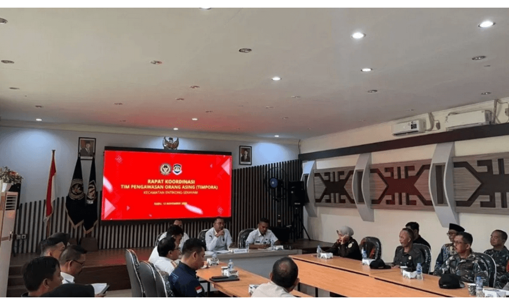 Timpora Gelar Rapat Koordinasi di Entikong, Perkuat Pengawasan Orang Asing di Perbatasan RI-Malaysia