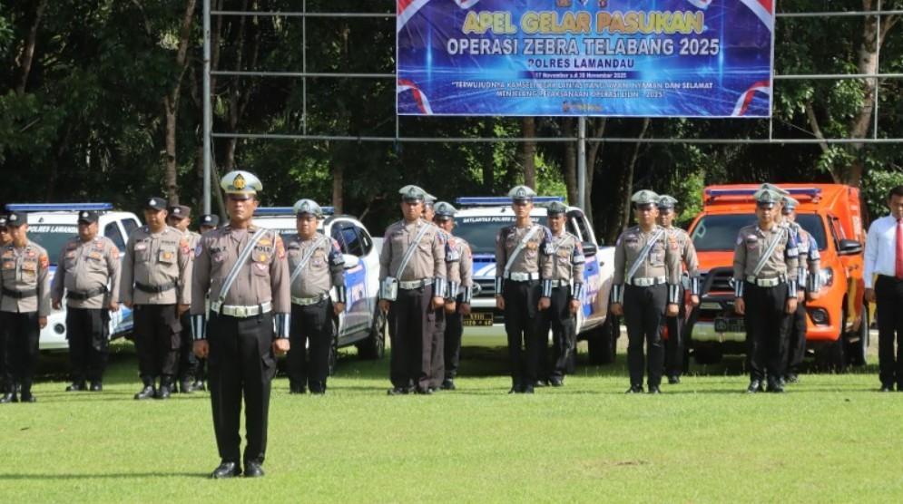 Apel Gelar Pasukan Tandai Dimulainya Operasi Zebra Telabang 2025 di Lamandau