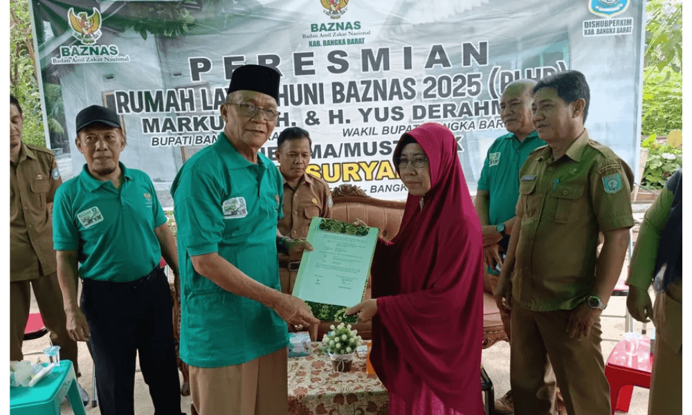 Pemkab Bangka Barat dan Baznas Serahkan Empat Rumah Layak Huni, Dorong Pengentasan Kemiskinan