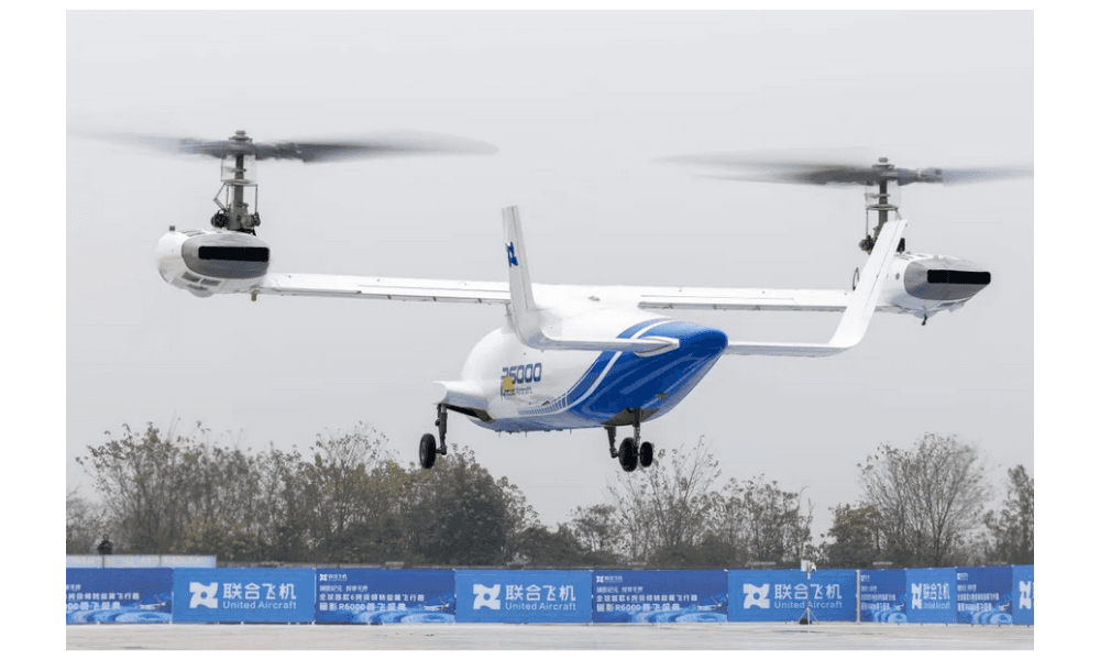 China Uji Terbang Perdana UAV Lanying R6000, Drone Tiltrotor Canggih Bermuatan 2 Ton