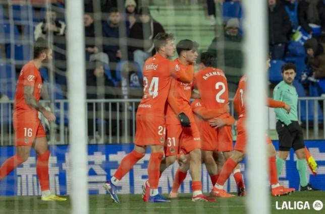 Gol Menit Akhir Jon Aramburu Bawa Real Sociedad Kalahkan Getafe 2-1