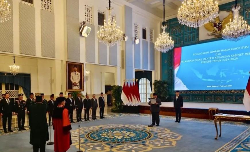 Presiden Prabowo Lantik Juda Agung sebagai Wakil Menteri Keuangan di Istana Negara