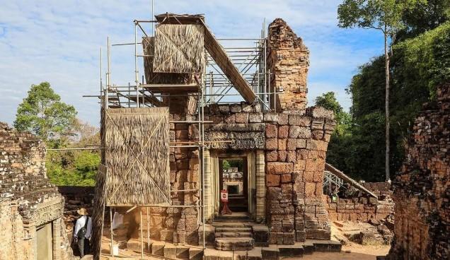 Gerbang Utara Kuil Mebon Timur di Kamboja Dipugar, Upaya Jaga Warisan Budaya Angkor