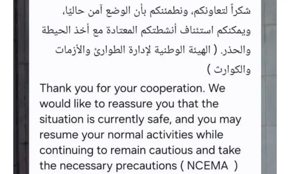 Emergency Alert Terbaru di Abu Dhabi Nyatakan Kondisi Aman Usai Eskalasi Militer Regional