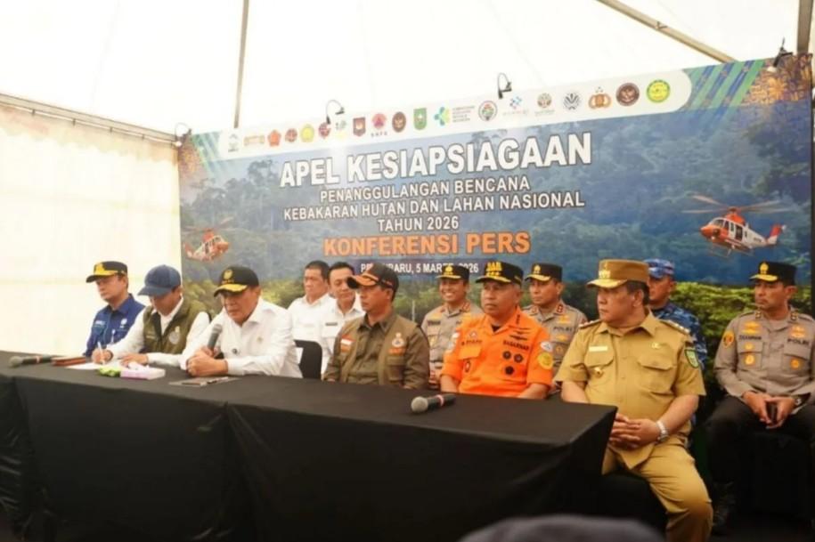 Perusahaan Swasta Wajib Bantu Tangani Karhutla di Luar Konsesi, Menko Polkam Djamari Chaniago Tegaskan di Apel Nasional Pekan