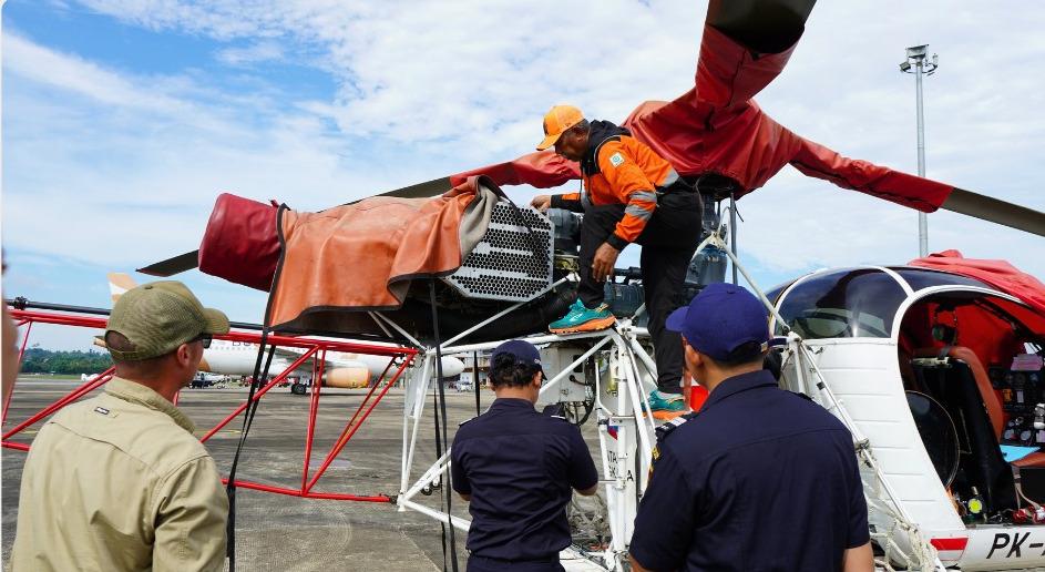 Bea Cukai Tarakan Awasi Ekspor Sementara Helikopter di Bandara Internasional Juwata