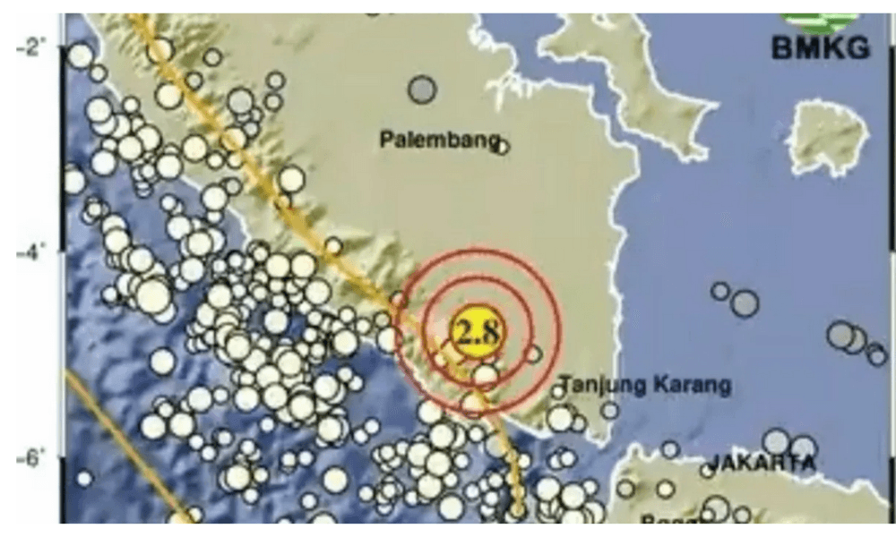 BMKG Deteksi Gempa Magnitudo 2,8 Guncang Waykanan Lampung