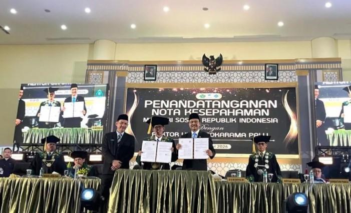 Kemensos dan UIN Datokarama Palu Teken MoU untuk Percepat Pengentasan Kemiskinan