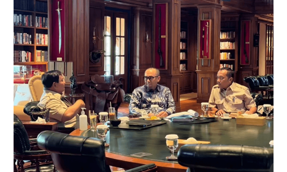 Prabowo Bahas Evaluasi Transaksi Keuangan Bersama PPATK di Hambalang