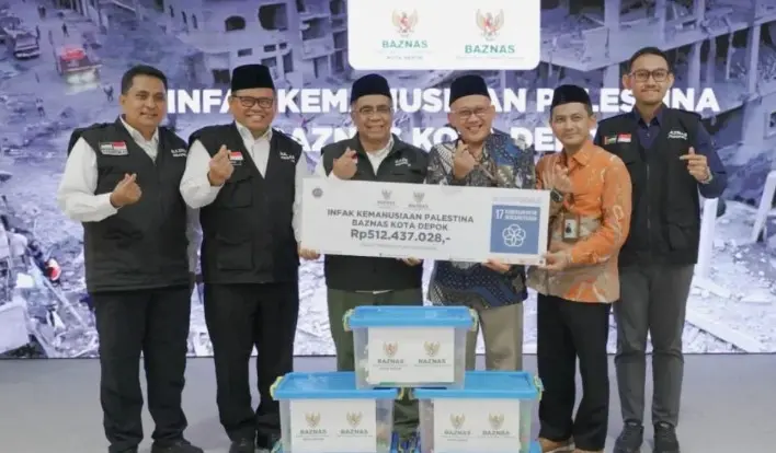 Warga Depok Salurkan Bantuan Rp512 Juta untuk Palestina Melalui Baznas RI