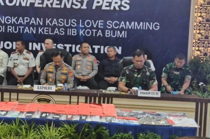 Polda Lampung Bongkar Sindikat Love Scamming yang Dikendalikan dari Rutan Kotabumi