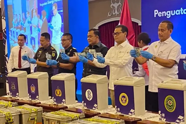 BI dan Polri Musnahkan 466 Ribu Lembar Uang Palsu untuk Jaga Kepercayaan Rupiah